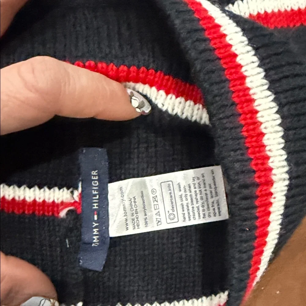 Tommy‎ Hilfiger and Red Striped Beanie